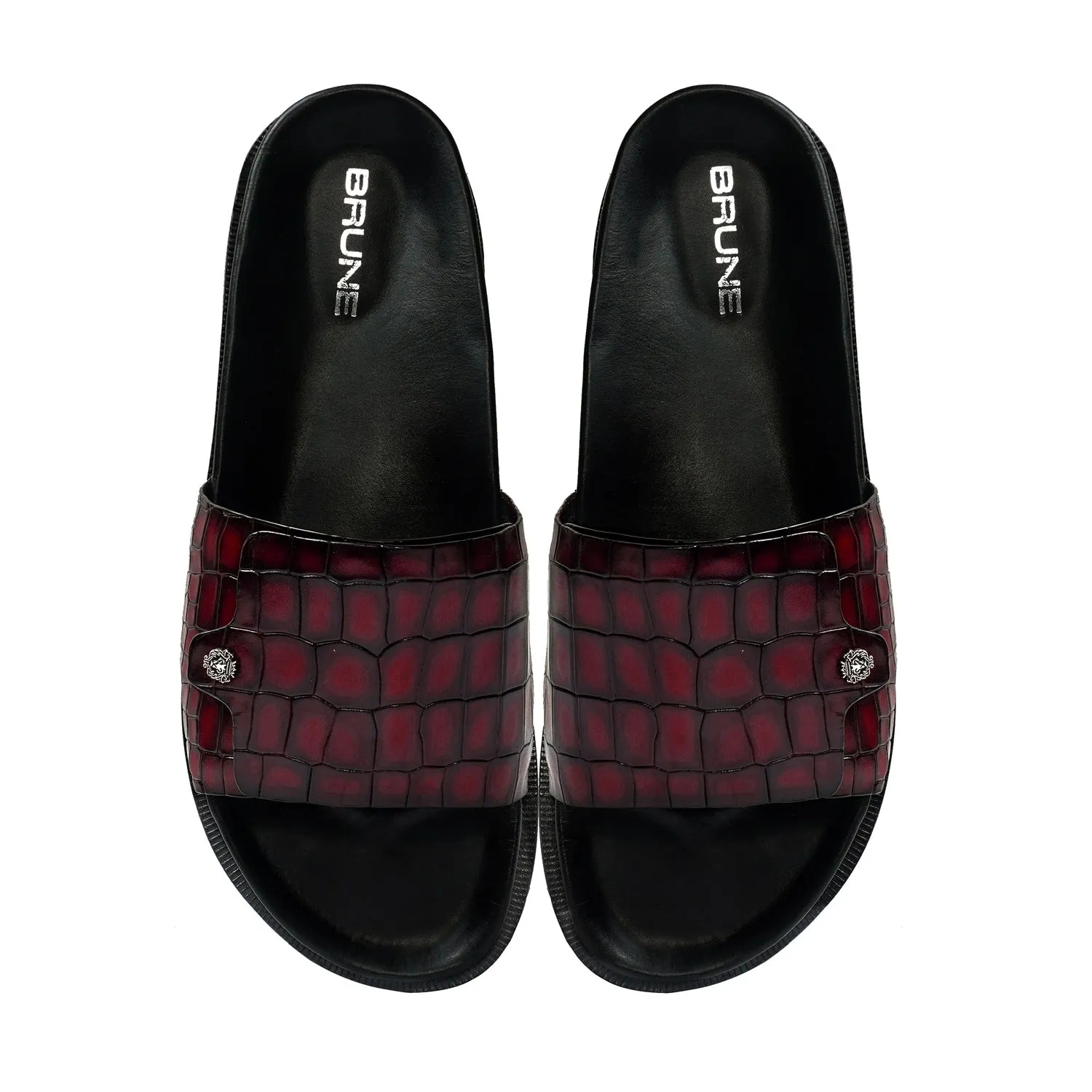 Flip-Flop Slider Slippers with Adjustable Wine Strap