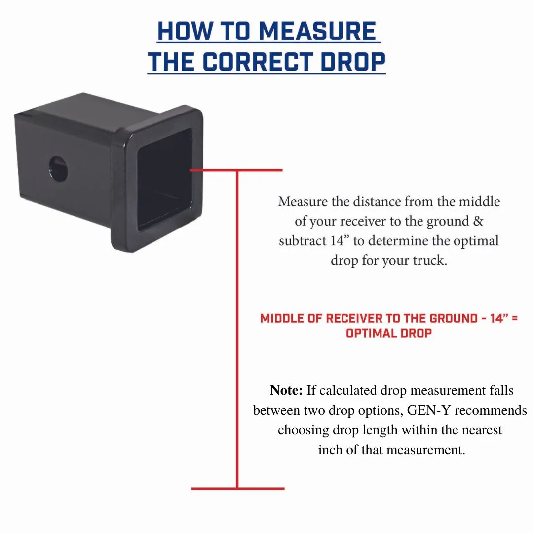 Gen-Y Hitch Phantom Flip & Tow 12K Drop Hitch (2" Shank) 6" or  9" Drop