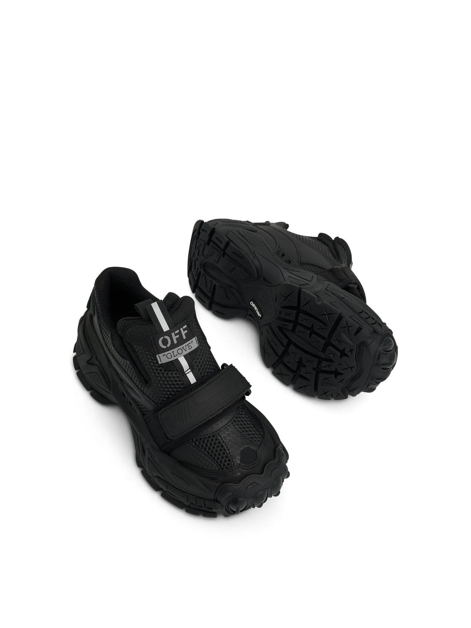 Glove Slip On Leather Sneaker in Black