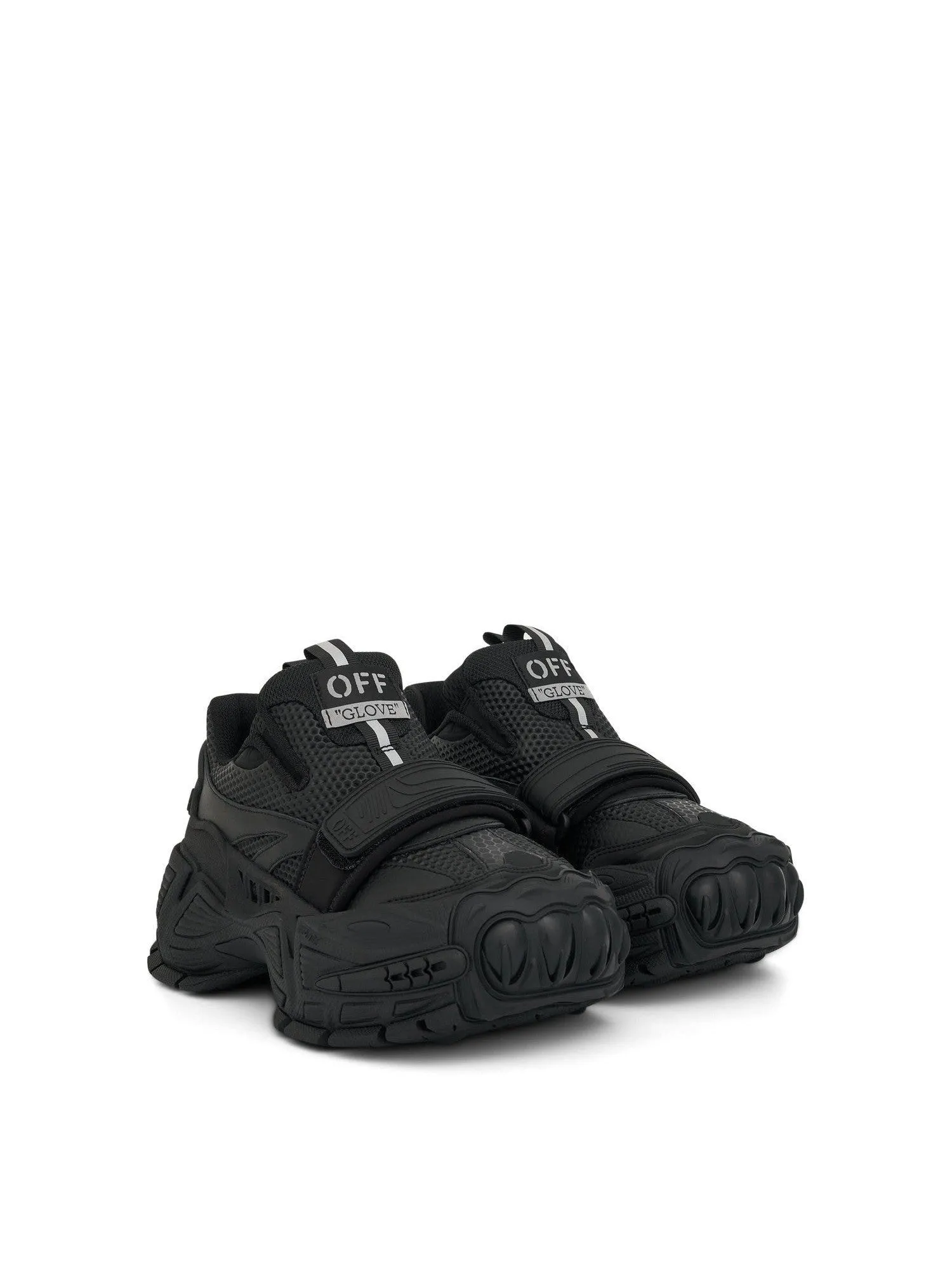 Glove Slip On Leather Sneaker in Black