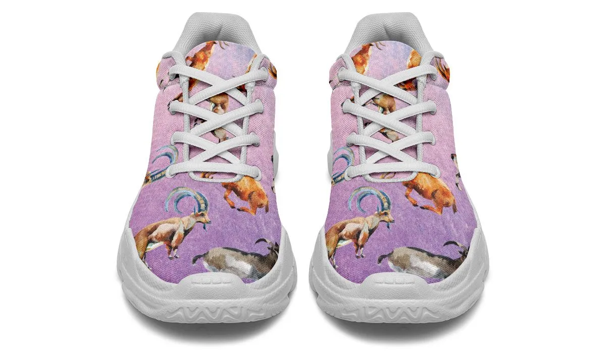 Goat Pattern Chunky Sneakers