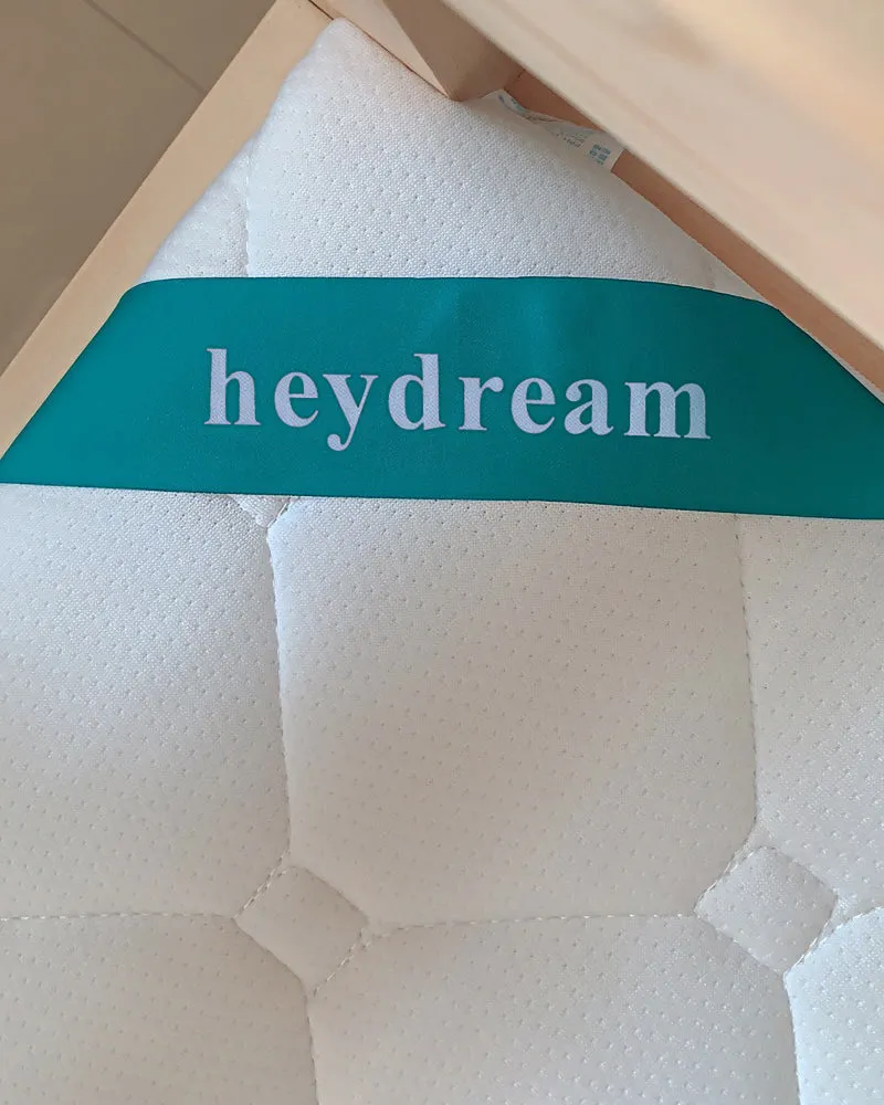 heydream mattress, organic cotton double-sided crib | waterproof and washable | 2-level, 2-in-1 double-sided crib mattress, natural coconut palm ribbon firm support, infants and young children sleep comfortably