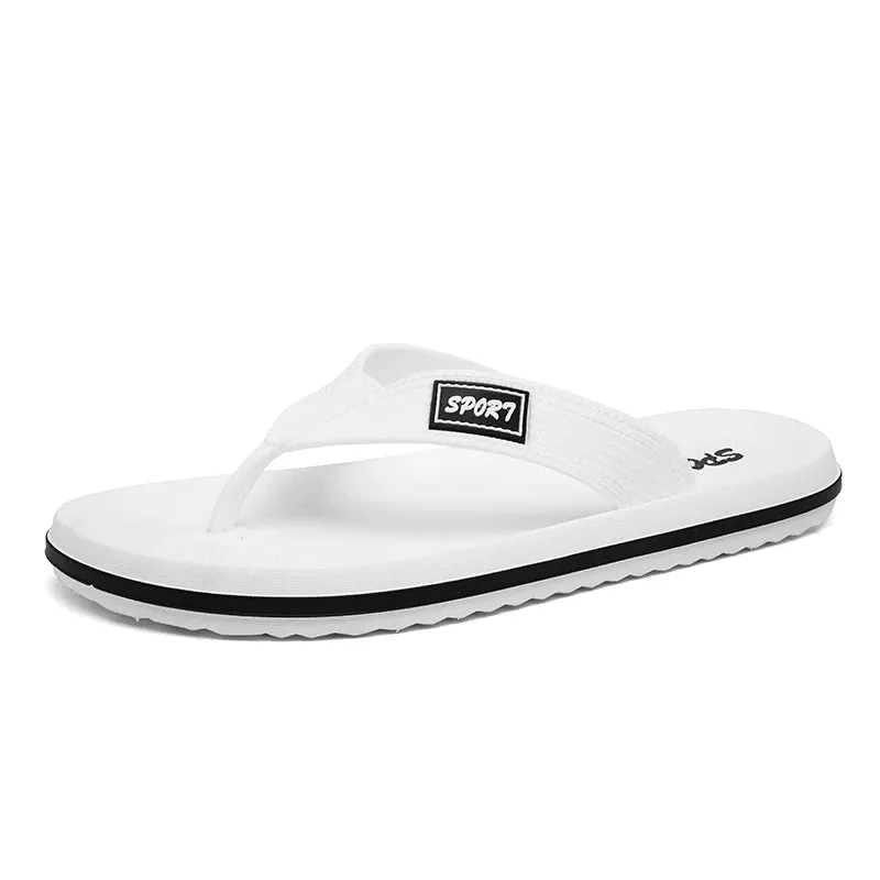Hnzxzm Cool Men Casual Sandals Flip Flops Quick Drying Youth Fashion Walking Sandals Green White Seaside Beach Water Swimming Slippers