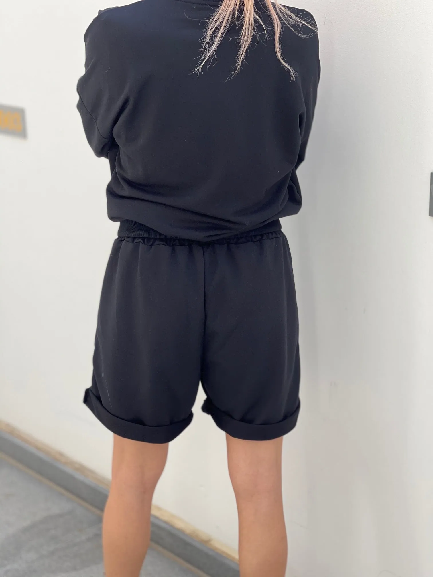 I C U Shorts and Pullover Top Loungewear Set