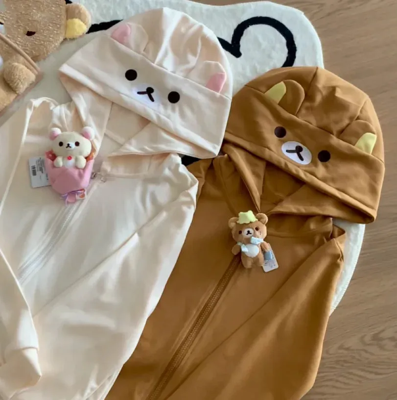 Kawaii Bear Hoodie - Harajuku Y2K Zipper Sweatshirt for Women From Kawaii Stop