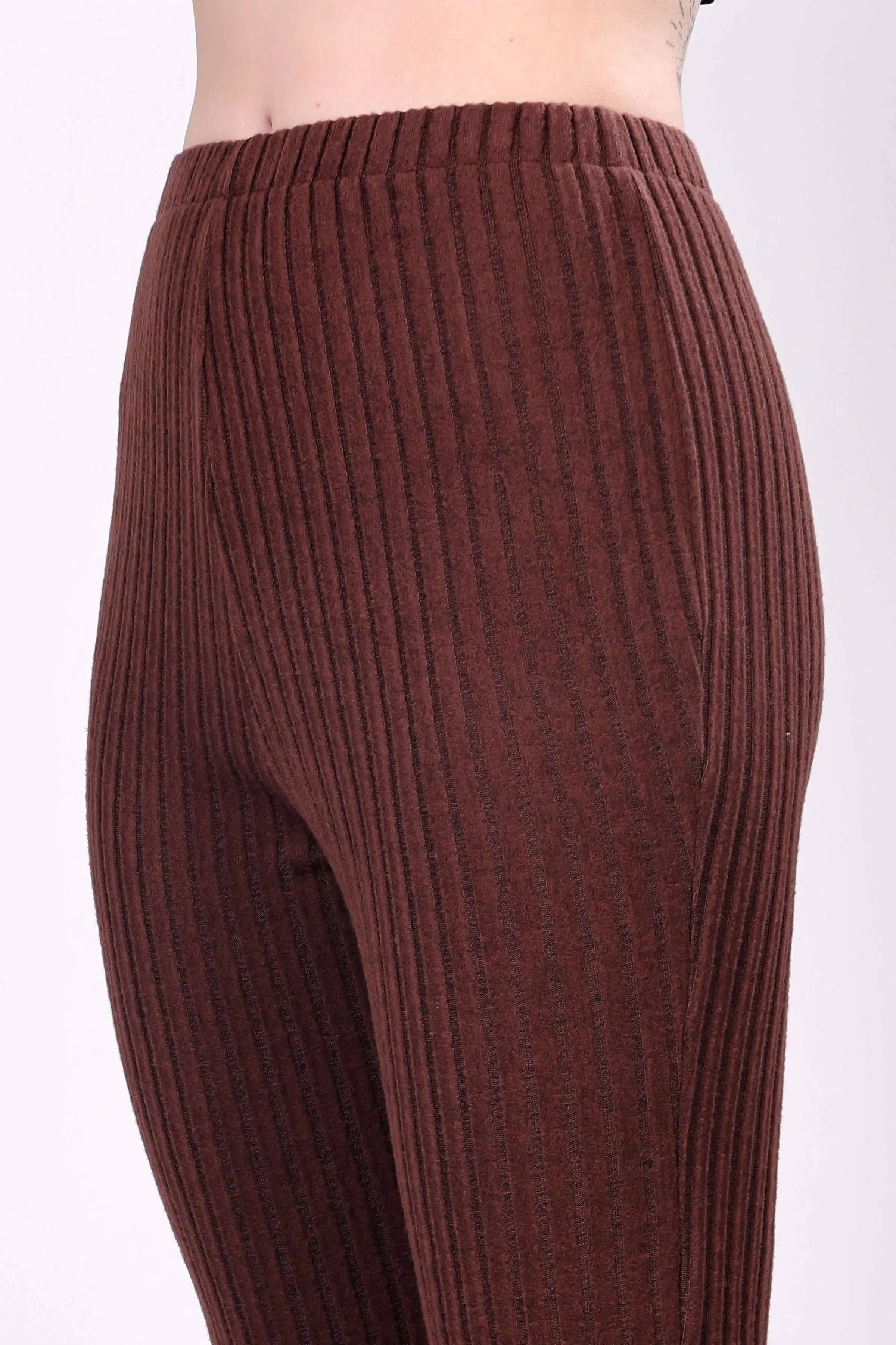 Mocha Ribbed Lounge Pants