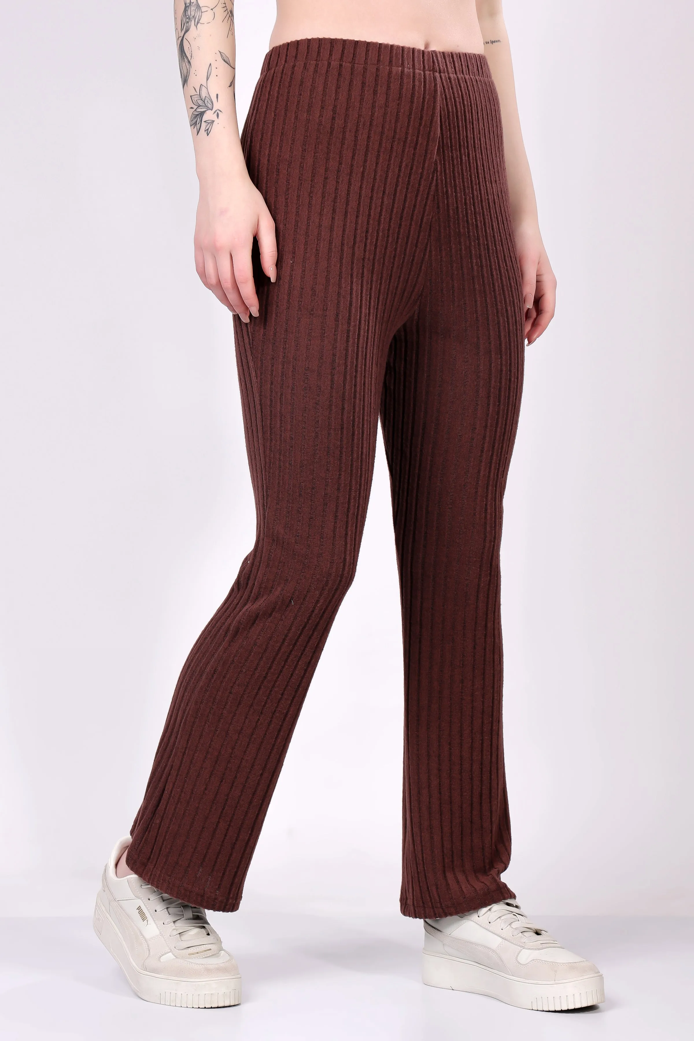 Mocha Ribbed Lounge Pants