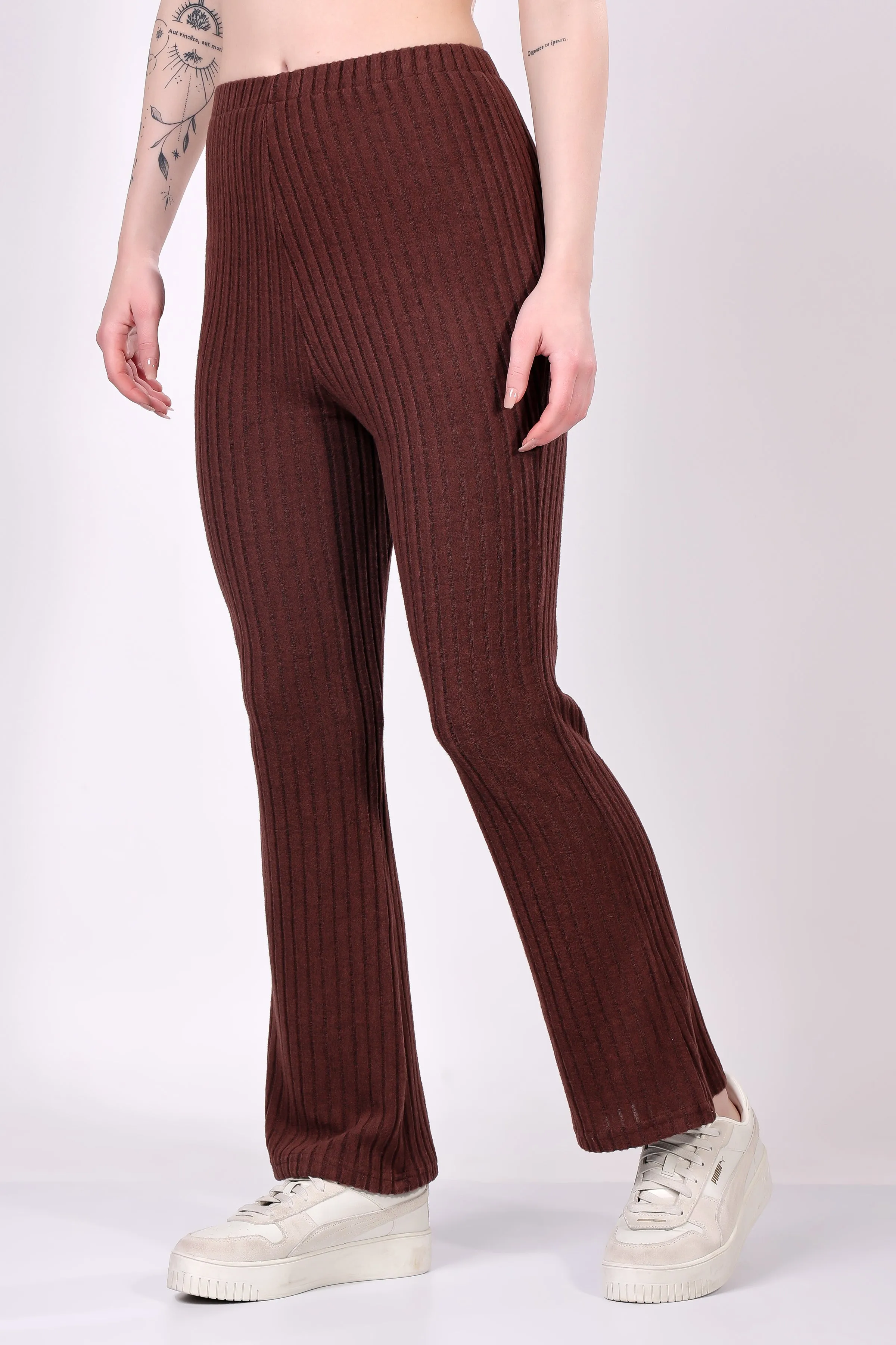 Mocha Ribbed Lounge Pants