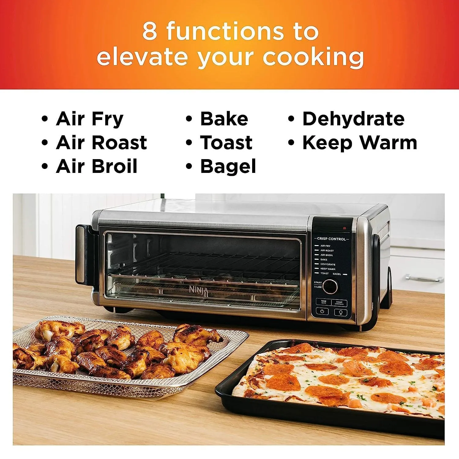 Ninja SP100 Foodi Digital Air Fry Oven, Black Refurbished
