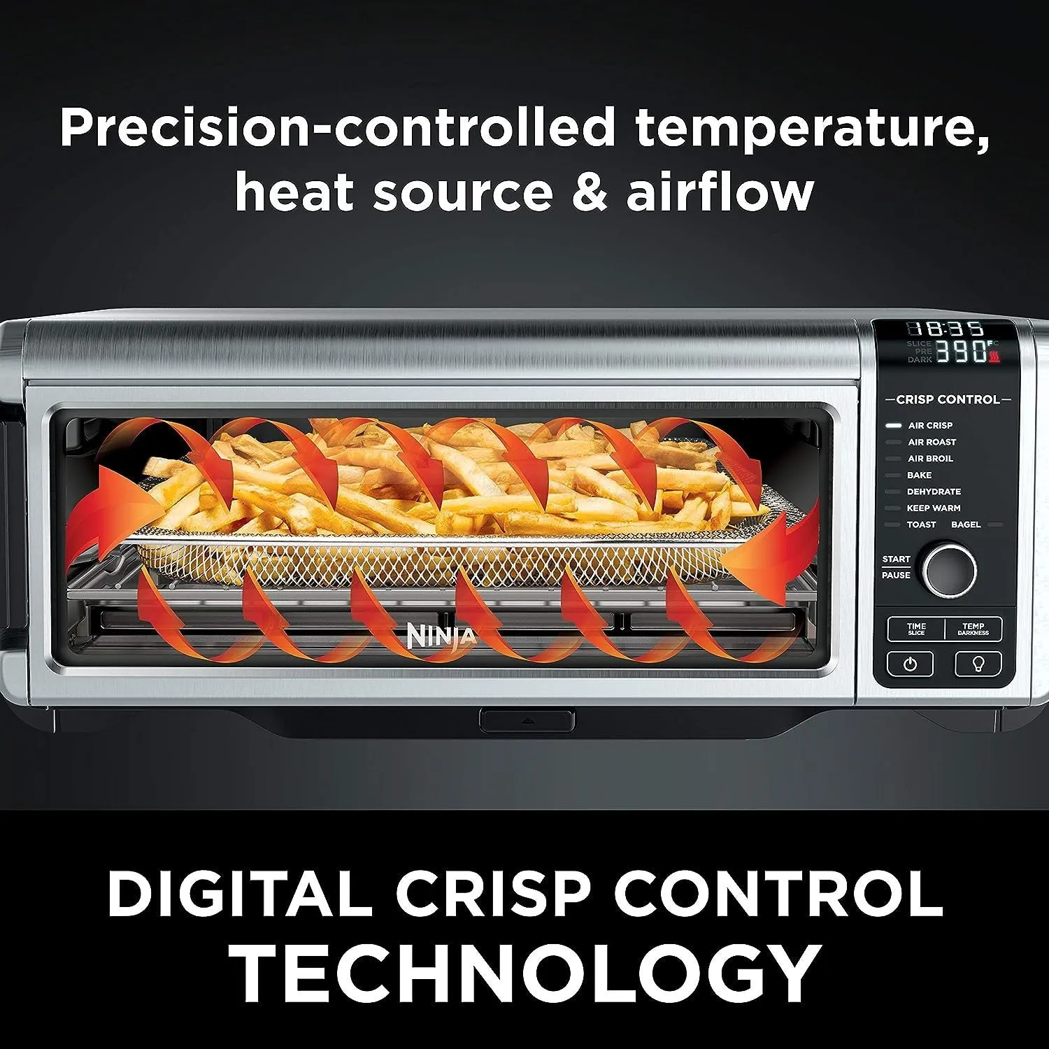 Ninja SP100 Foodi Digital Air Fry Oven, Black Refurbished