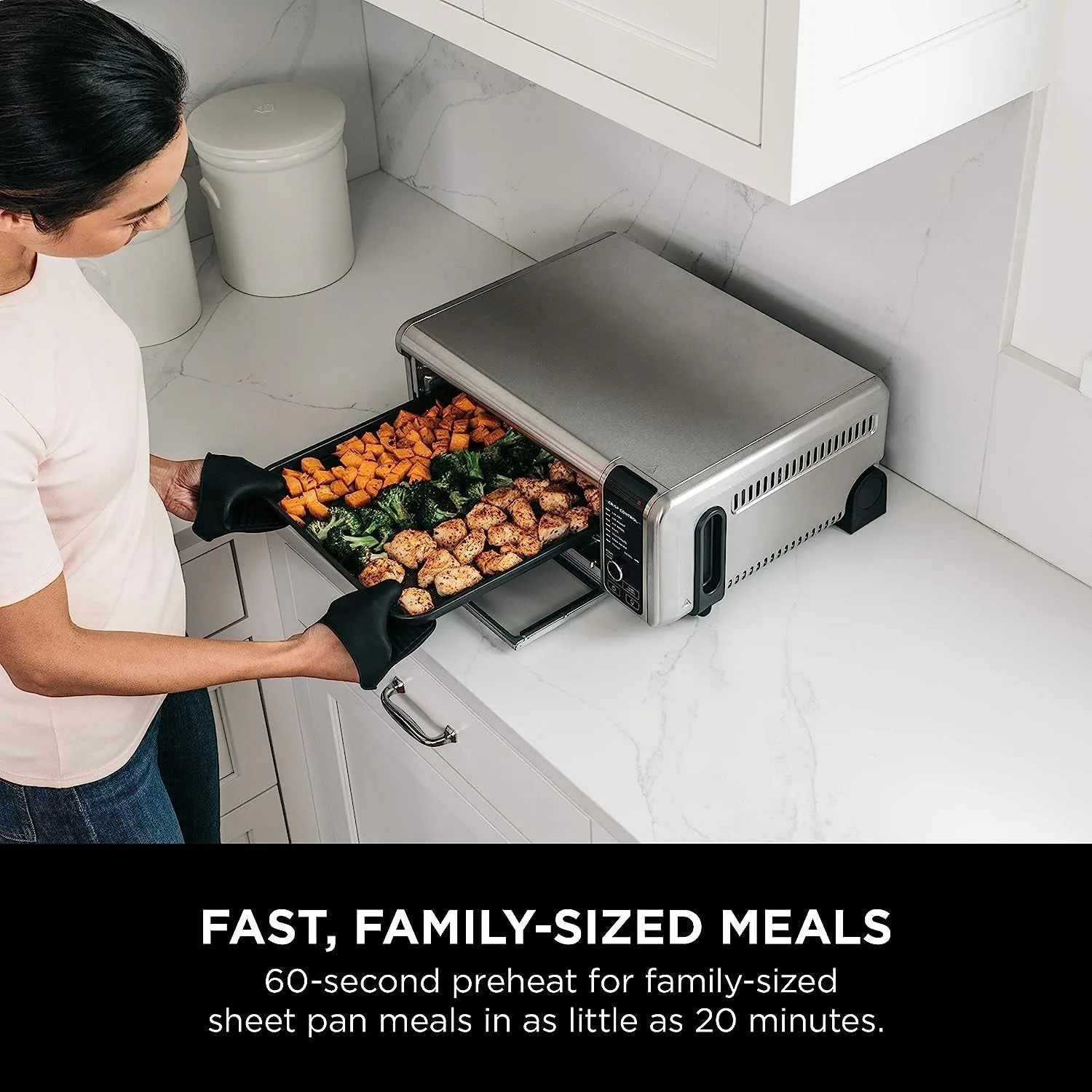 Ninja SP100 Foodi Digital Air Fry Oven, Black Refurbished