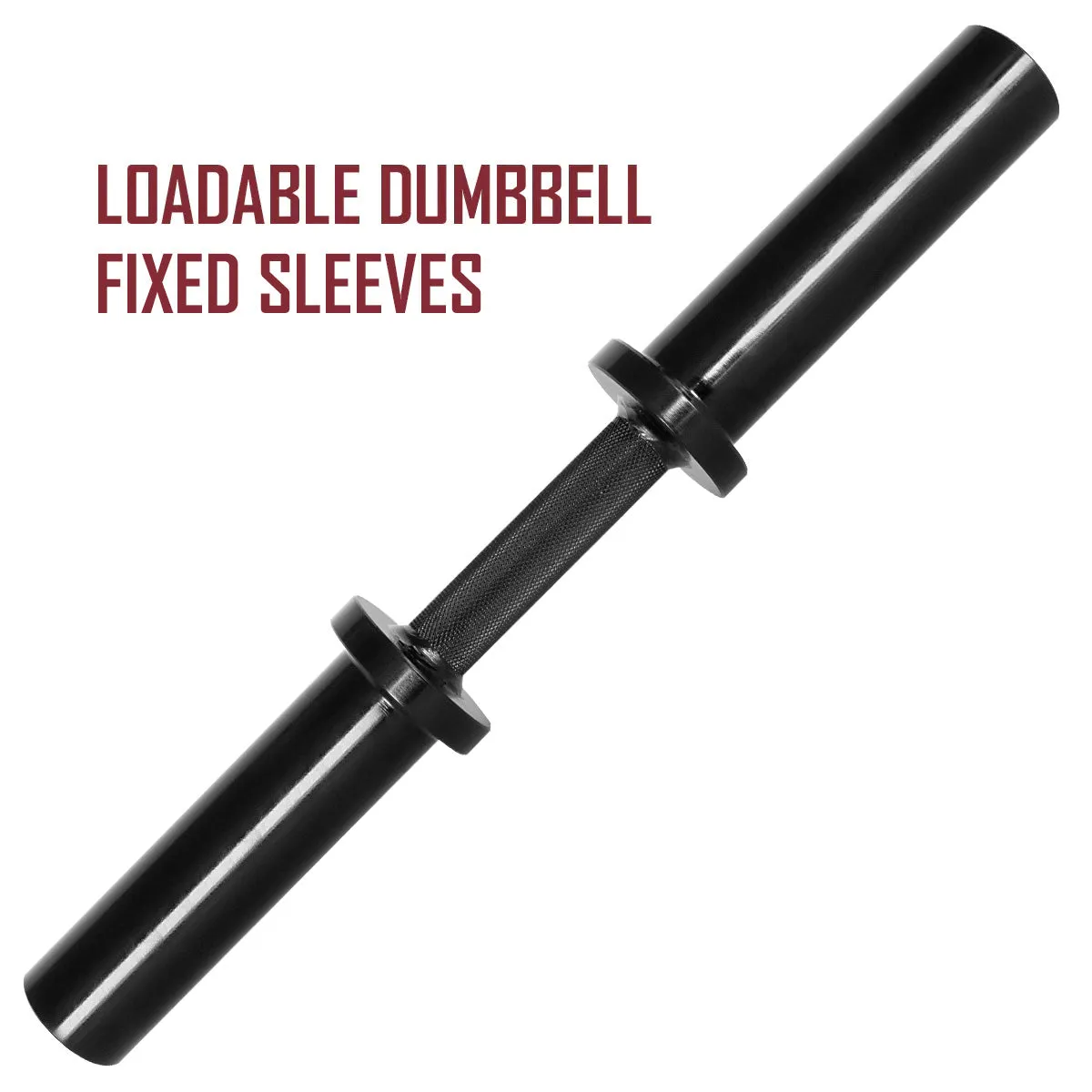 Olympic Dumbbell Handle with Fixed Sleeves