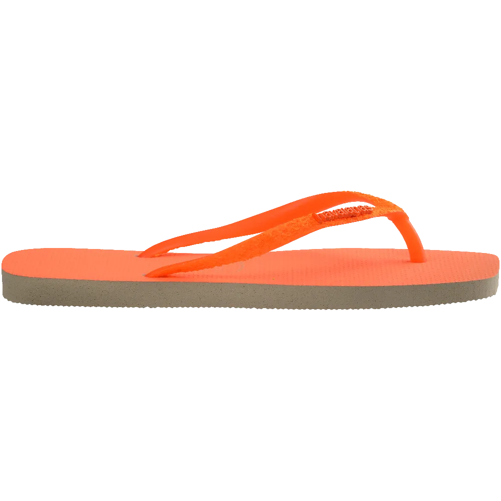 [ONLINE EXCLUSIVE] Slim Square Glitter Neon Flip Flops