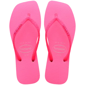 [ONLINE EXCLUSIVE] Slim Square Glitter Neon Flip Flops