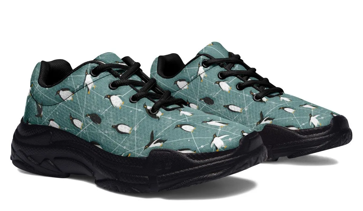 Penguin Pattern Chunky Sneakers