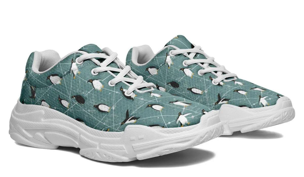 Penguin Pattern Chunky Sneakers