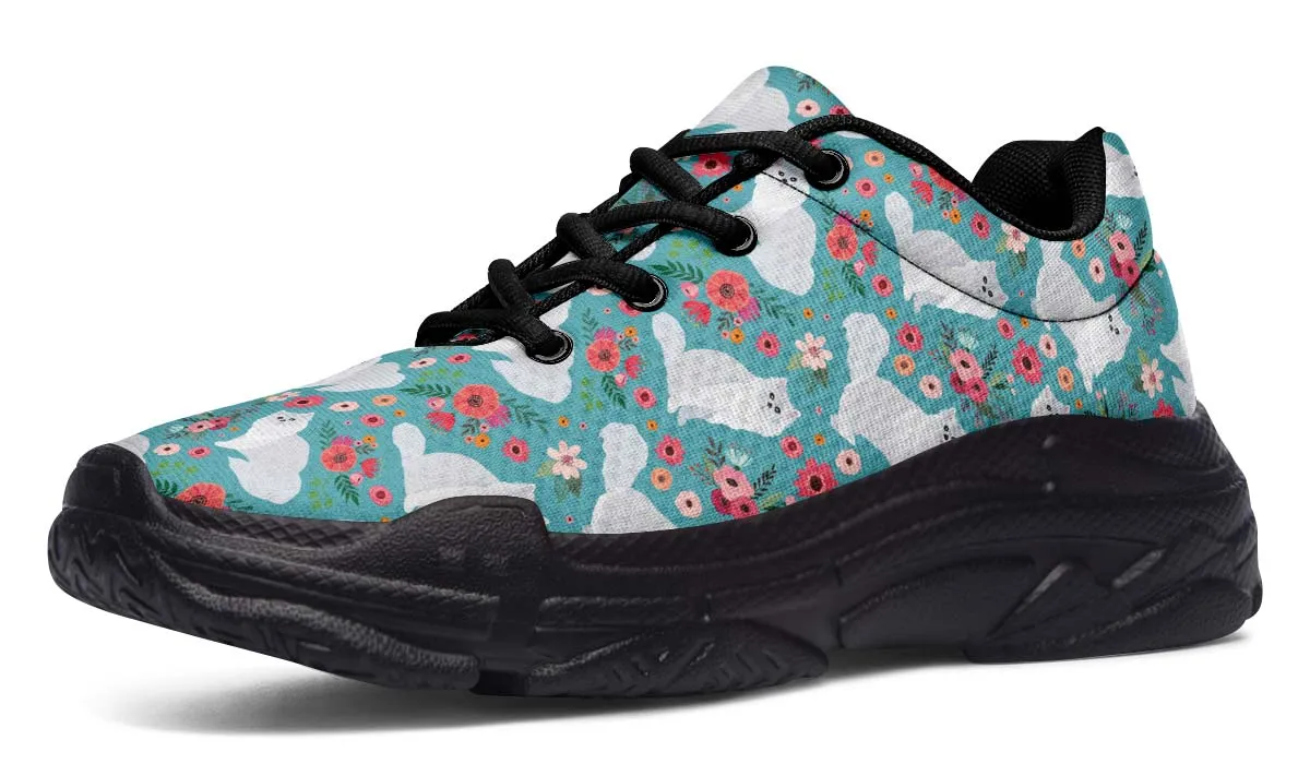 Persian Cat Flower Chunky Sneakers