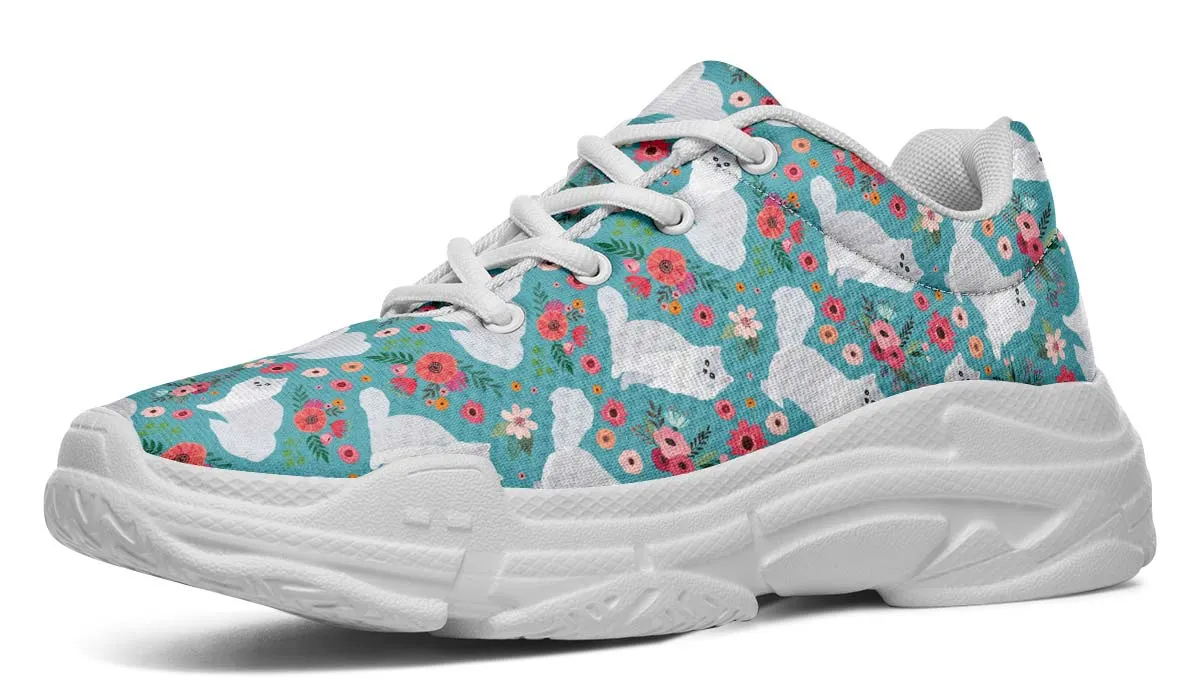 Persian Cat Flower Chunky Sneakers