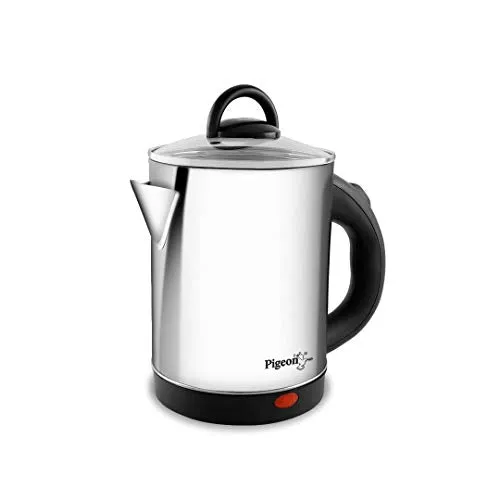 Pigeon by Stovekraft Quartz Kettle with Stainless Steel Body, 1.7 litres with 1500 Watt, boiler for Water, milk, tea, coffee, instant noodles, soup etc
