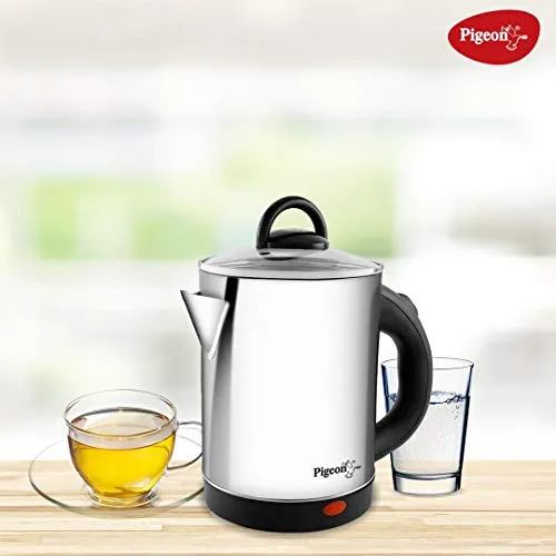 Pigeon by Stovekraft Quartz Kettle with Stainless Steel Body, 1.7 litres with 1500 Watt, boiler for Water, milk, tea, coffee, instant noodles, soup etc