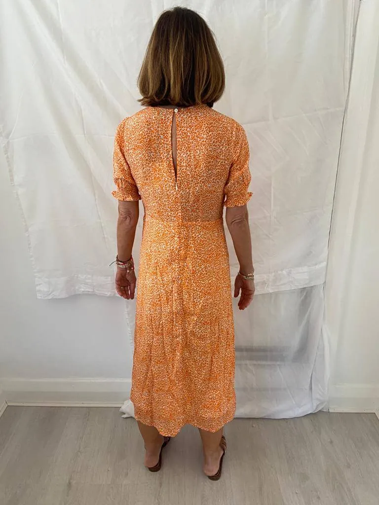 PP Betty dress in orange leopard