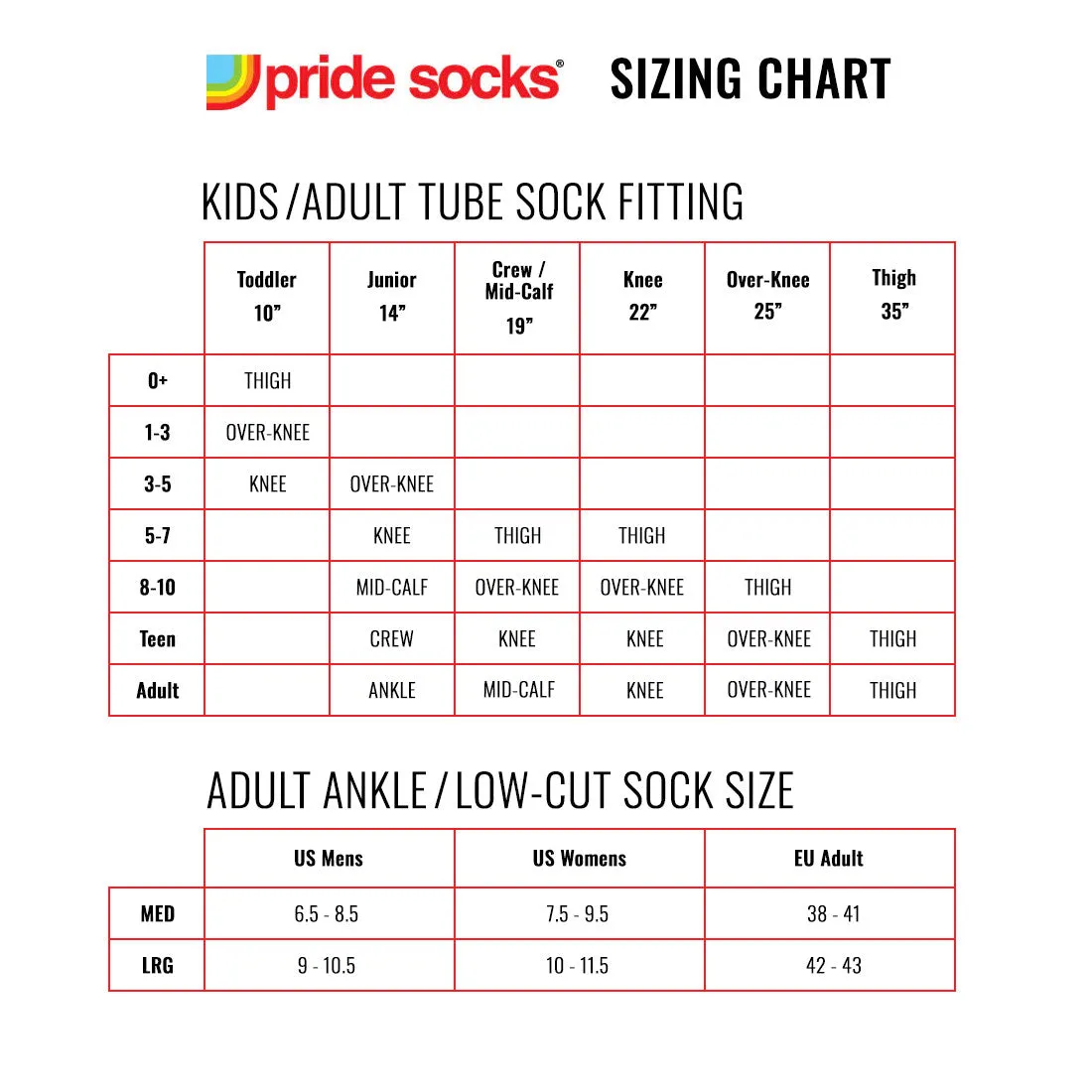 Pride Tube Socks - Love