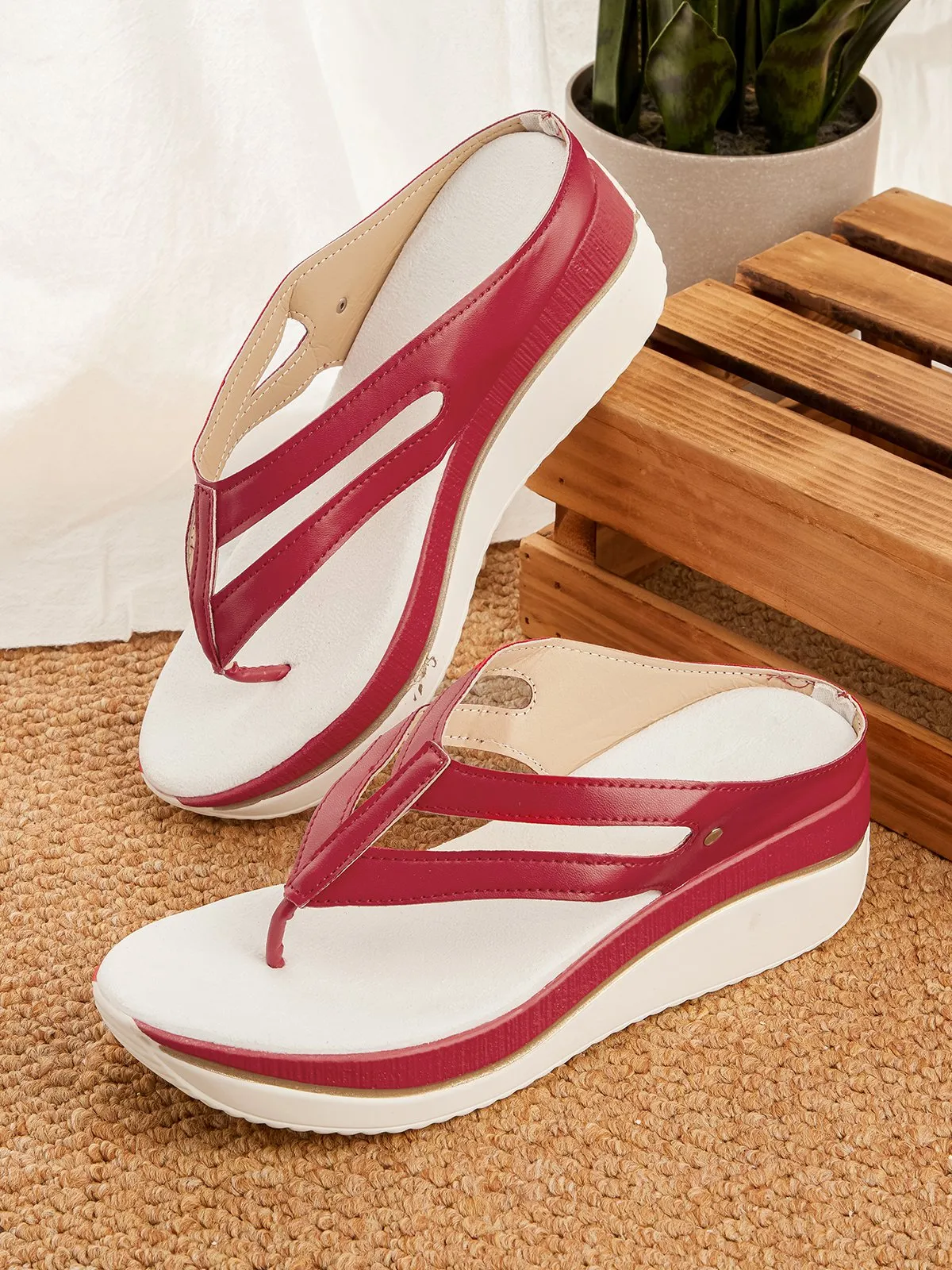 Purpdrank - Casual Platform Flip Flops