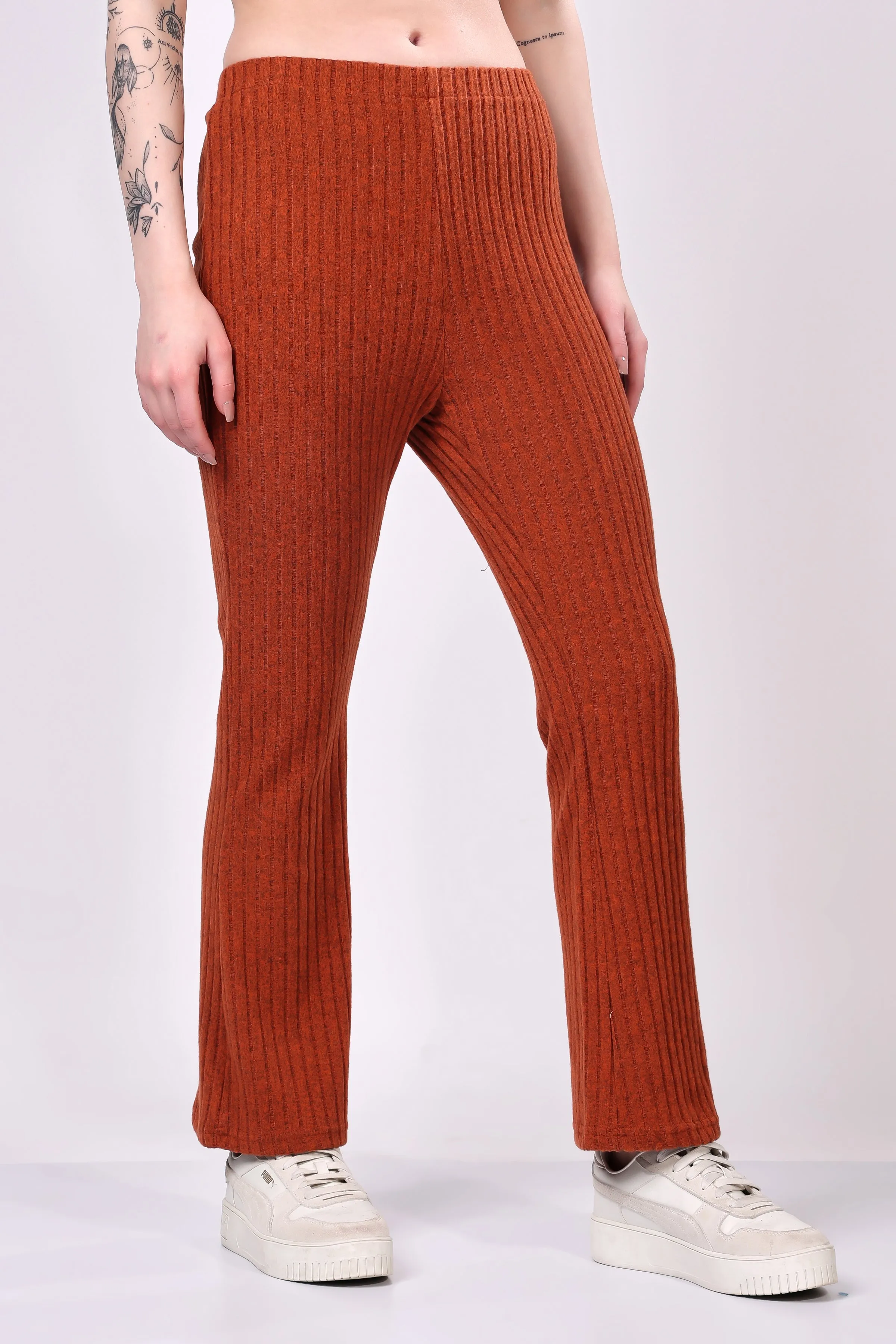 Red Ribbed Lounge Pants