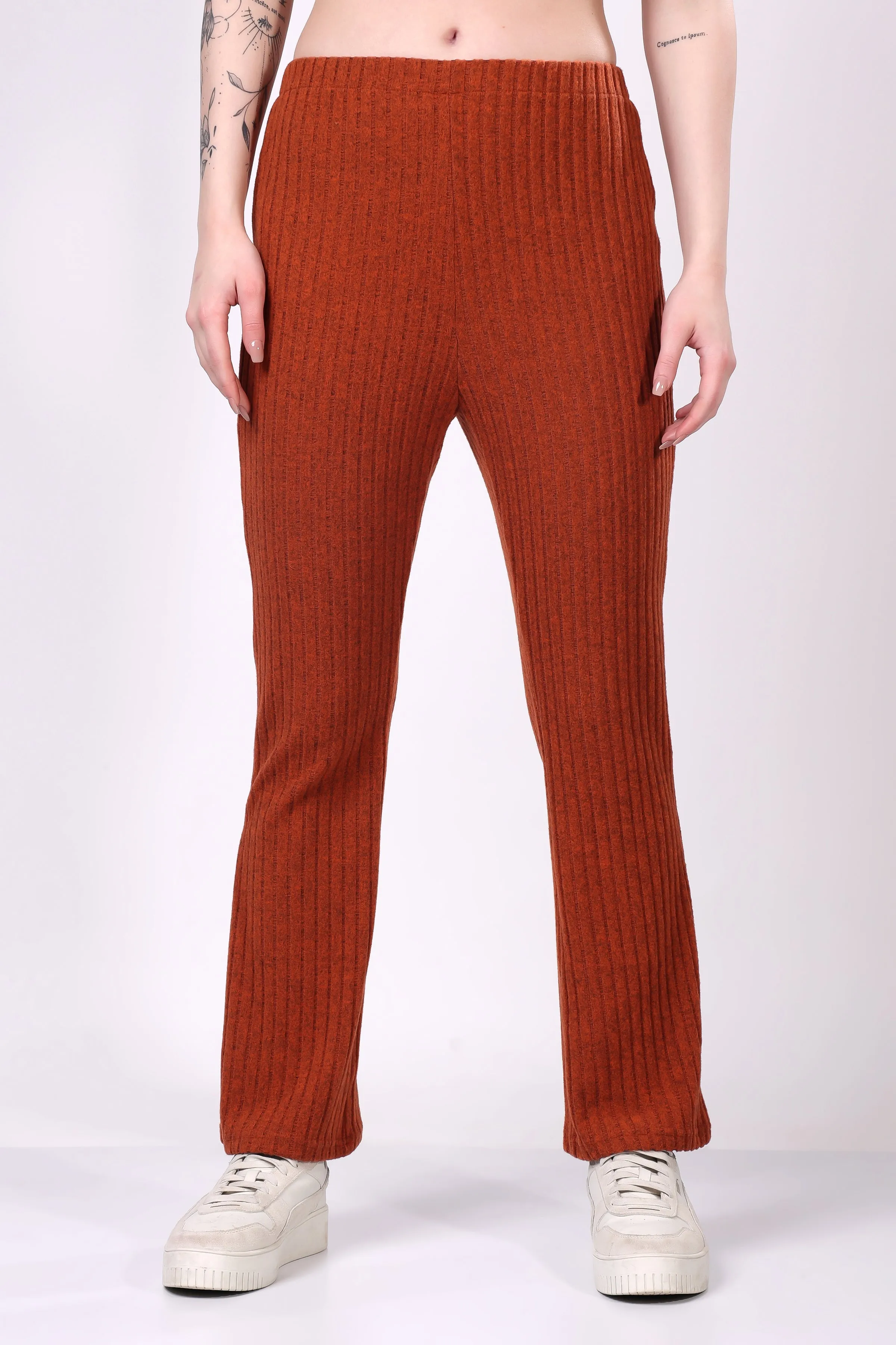 Red Ribbed Lounge Pants