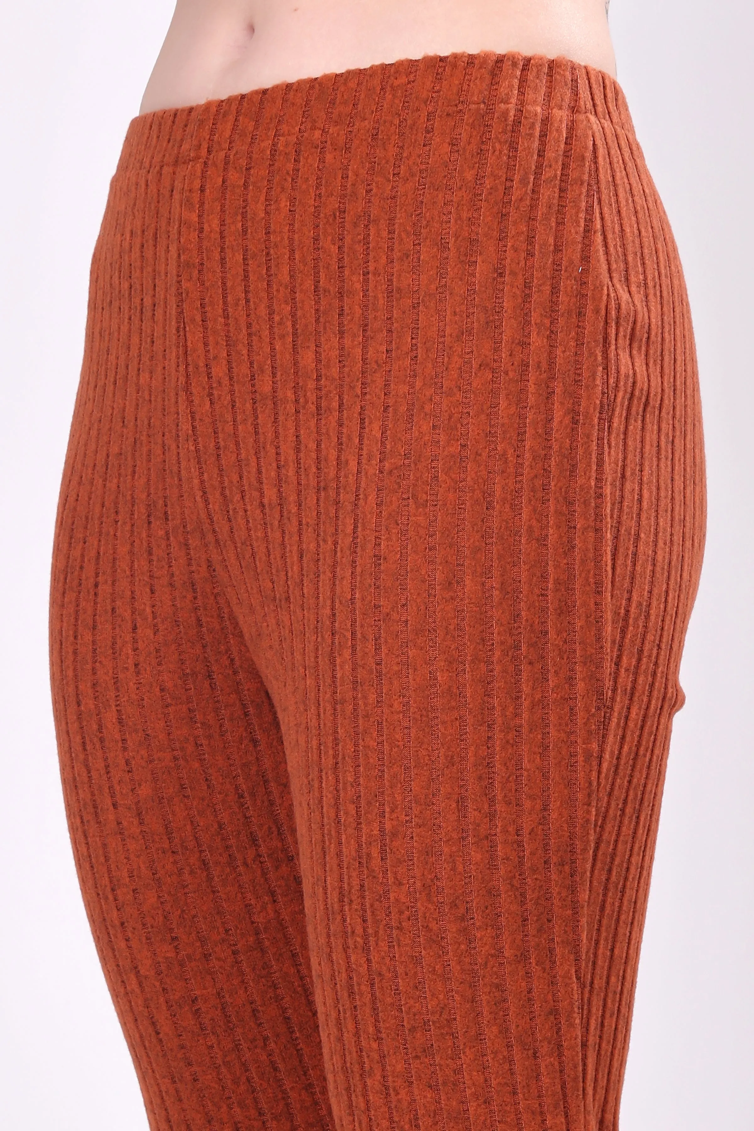 Red Ribbed Lounge Pants