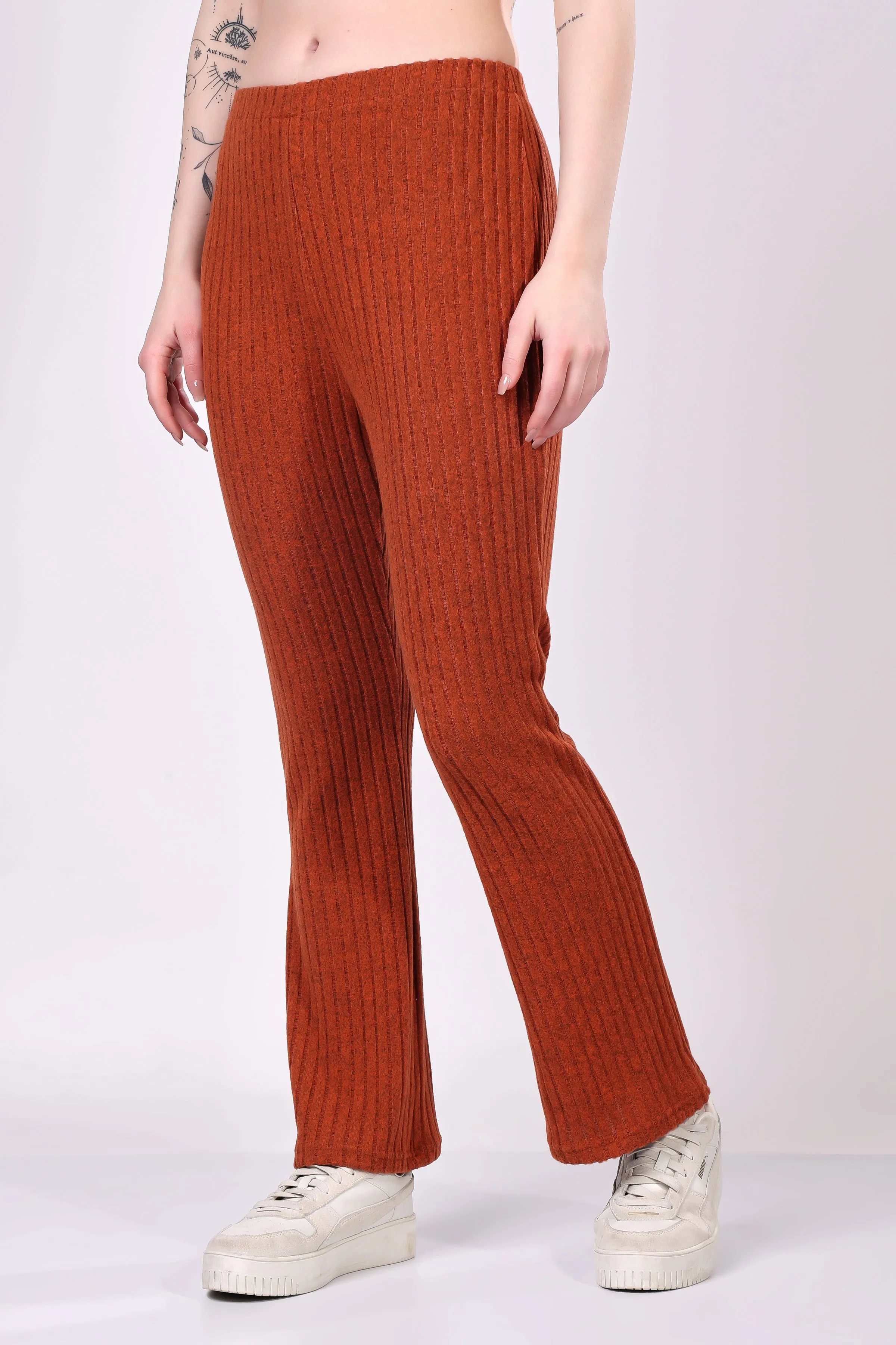 Red Ribbed Lounge Pants