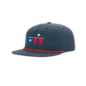 Red White And Pong Rope Hat