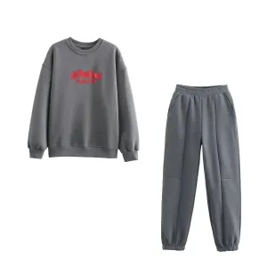 Riven – Crew neck sweatshirt & jogger-style pants – Lounge set