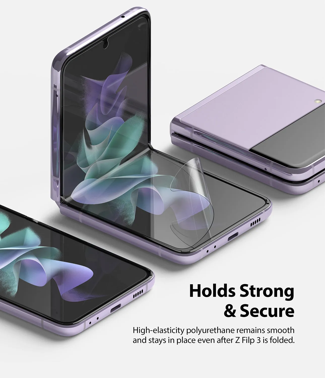 Samsung Galaxy Z Flip 3 Screen Protector| Invisible Defender Full Coverage Film| 2 Pack