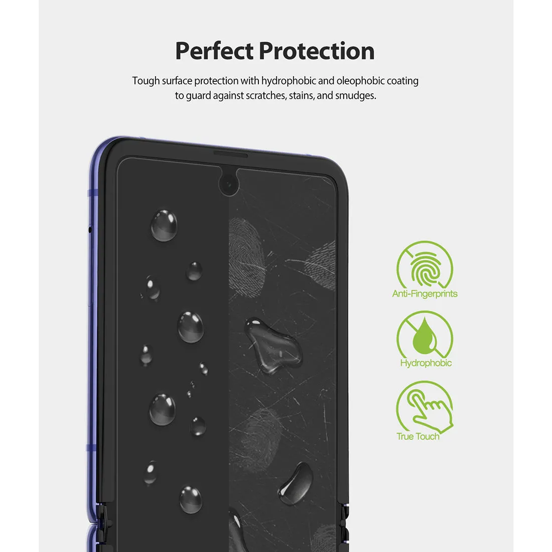 Samsung Galaxy Z Flip / Z Flip 5G Screen Protector| Invisible Defender Full Coverage Film| 2 Pack