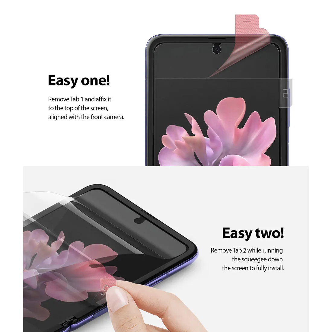Samsung Galaxy Z Flip / Z Flip 5G Screen Protector| Invisible Defender Full Coverage Film| 2 Pack