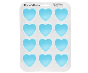 Silicone Soap Mold - Small Heart Guest Size Mold - Crafter's Choice 1612