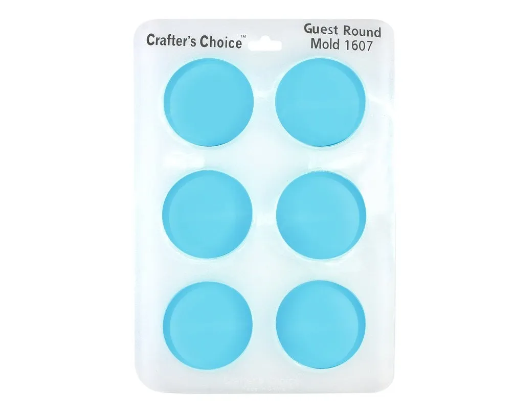 Silicone Soap Mold - Small Round Guest Size Mold - Crafter's Choice 1607