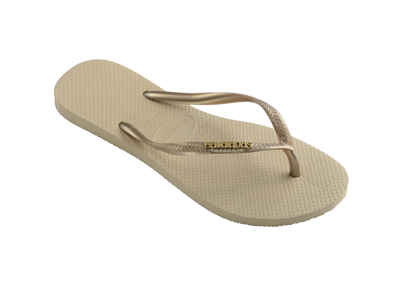 Slim Logo Metallic Flip Flops