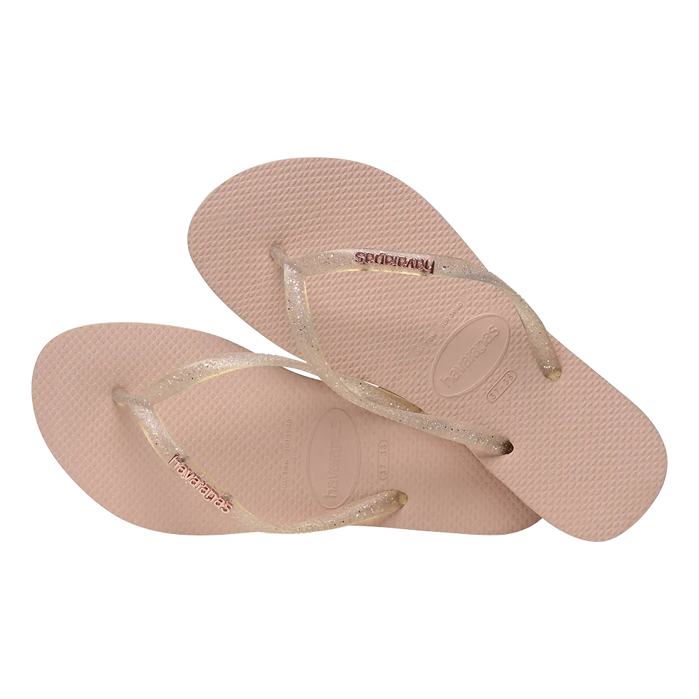 Slim Logo Metallic Flip Flops
