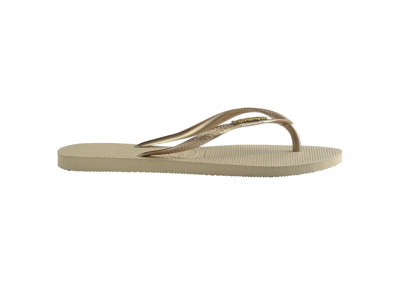 Slim Logo Metallic Flip Flops