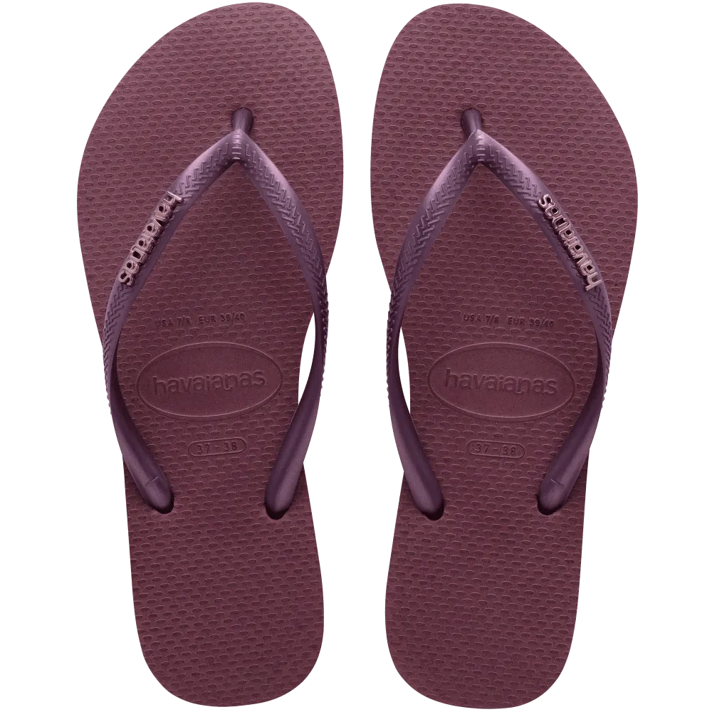 Slim Logo Metallic Flip Flops