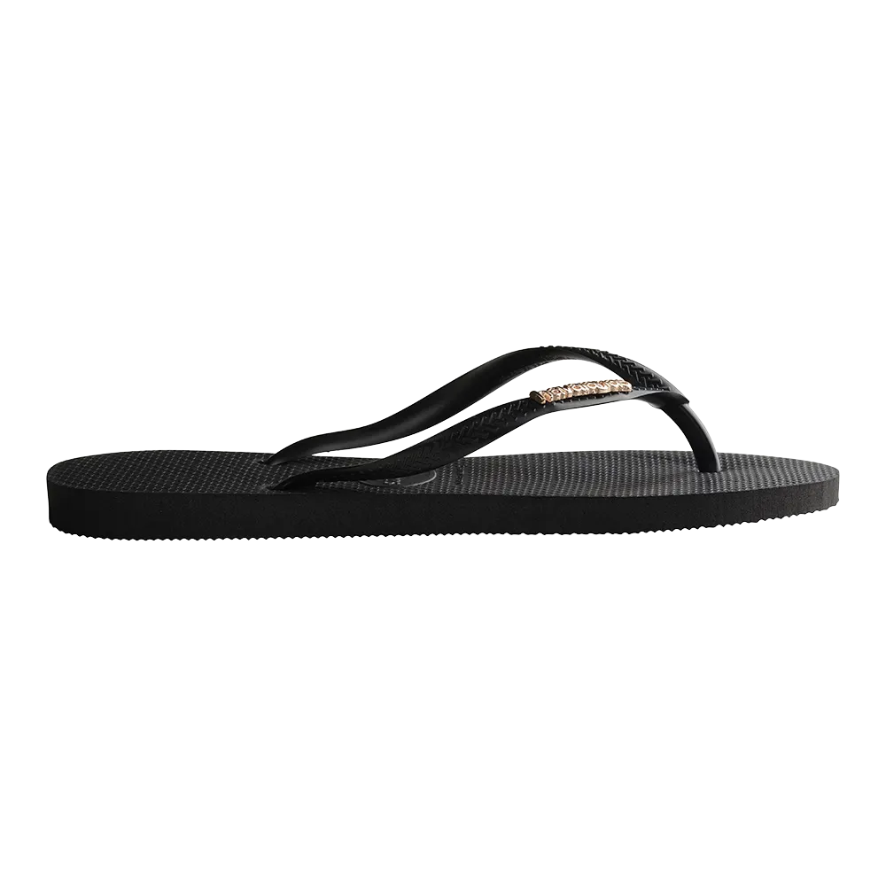 Slim Logo Metallic Flip Flops