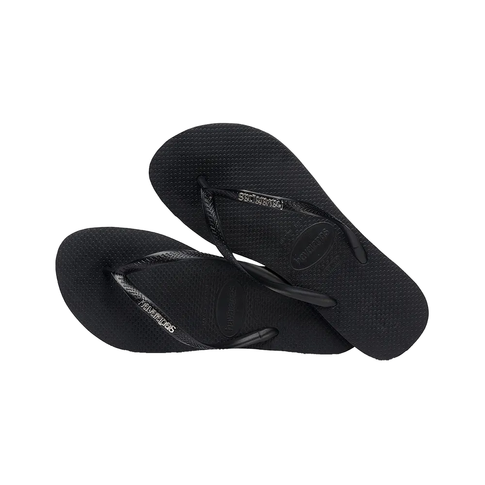 Slim Logo Metallic Flip Flops