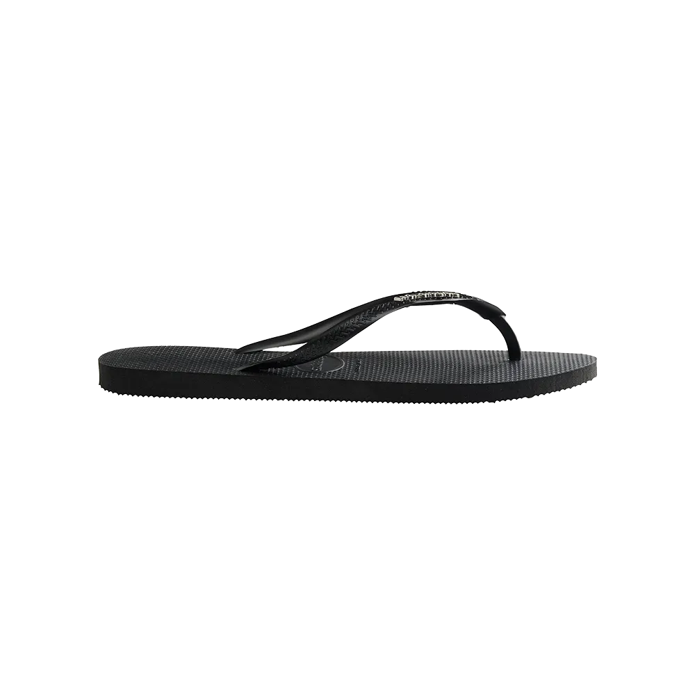Slim Logo Metallic Flip Flops