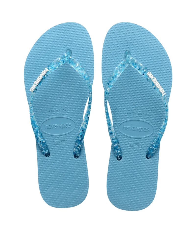 Slim Logo Metallic Flip Flops