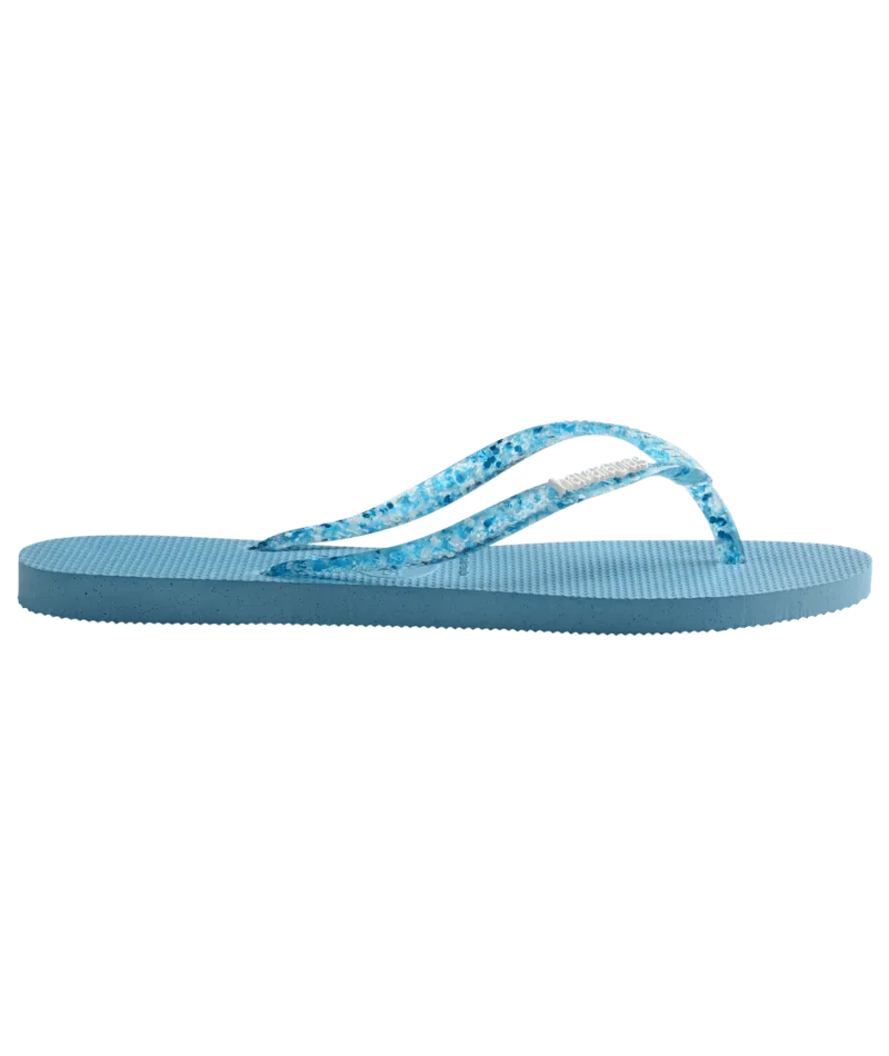 Slim Logo Metallic Flip Flops