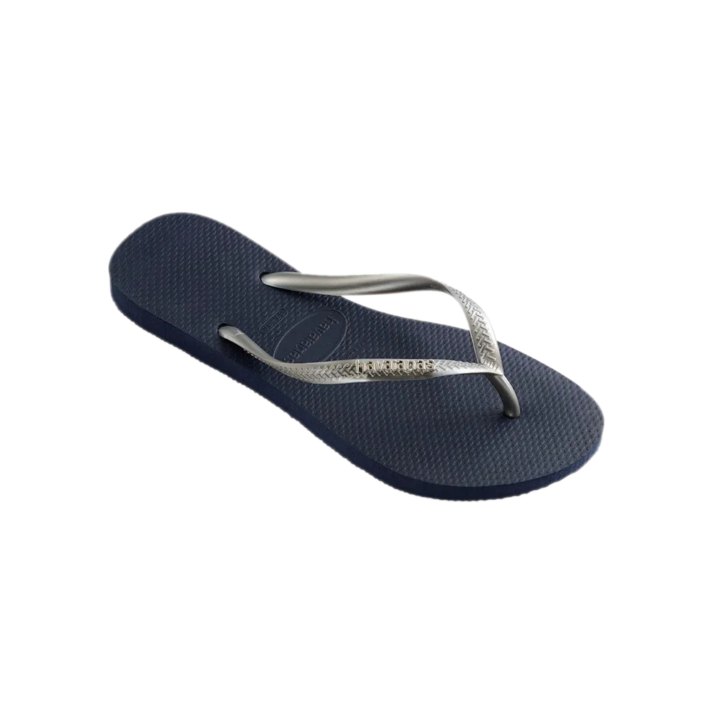Slim Logo Metallic Flip Flops