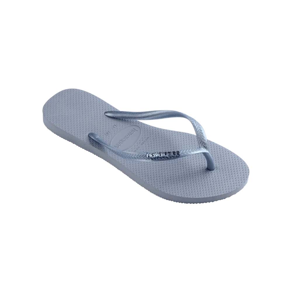 Slim Logo Metallic Flip Flops