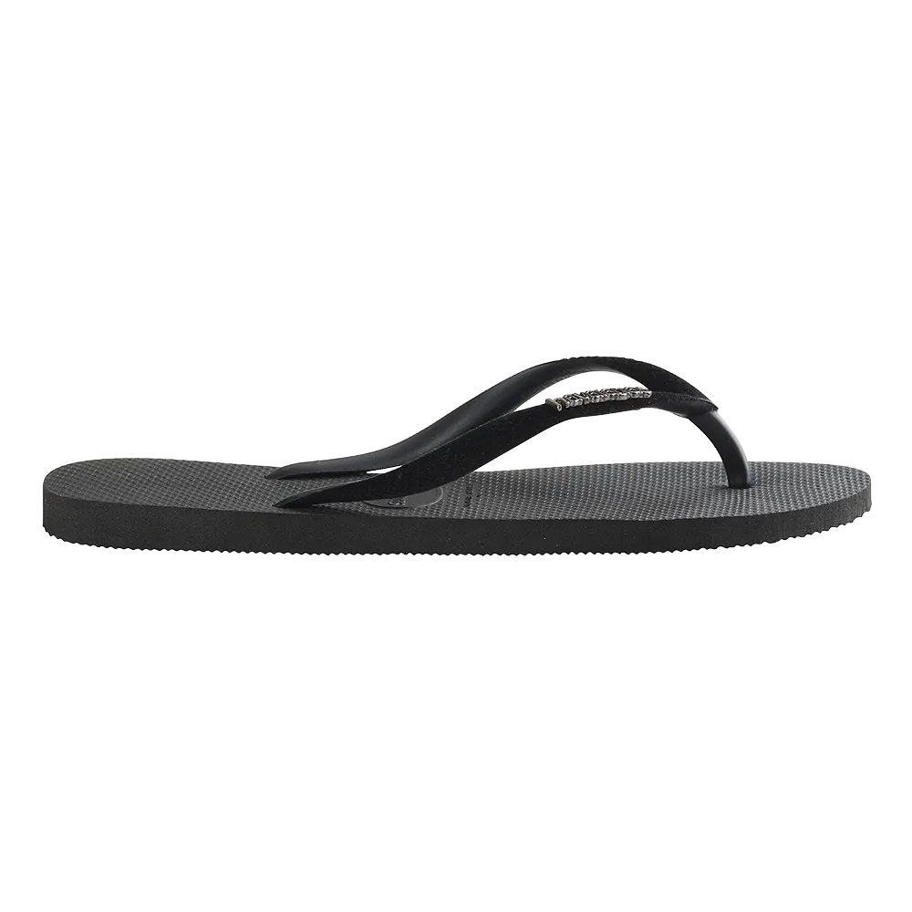 Slim Logo Metallic Flip Flops